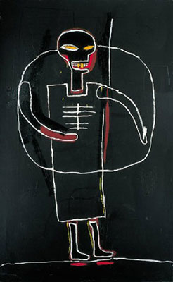 basquiat black painting