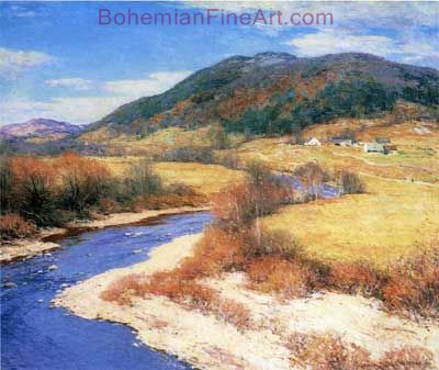 Willard Metcalf, Indian Summer+ Vermont Fine Art Reproduction Oil Painting